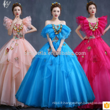 Nouveau style cap aleeve femmes colorées longues robe de mariage mariée robe de mariage
